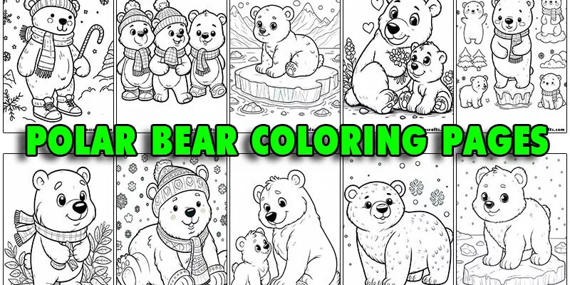 Polar Bear Coloring Pages. Free printable