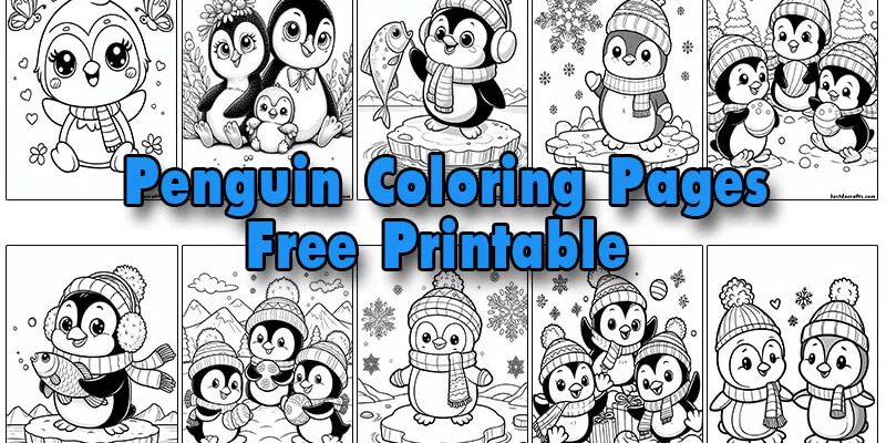 Penguin Coloring Pages. Free Printable