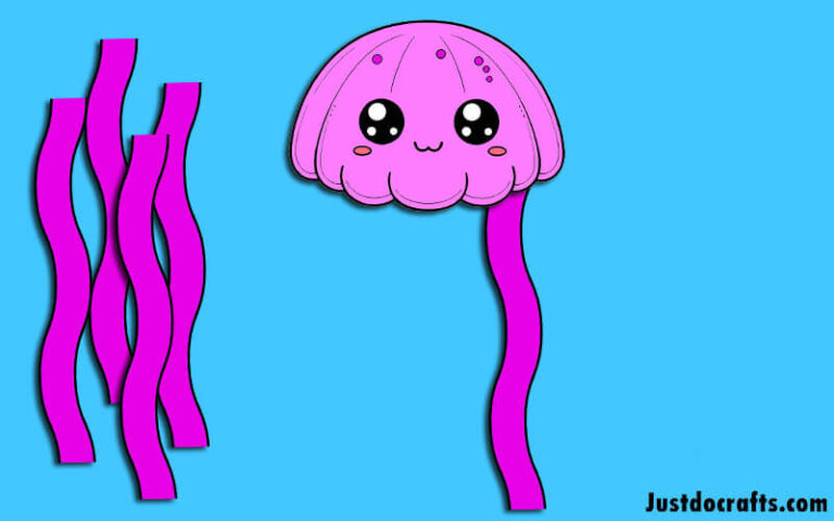 Paper Jellyfish Craft for Kids (Free PDF Printable Template) - Just Do ...