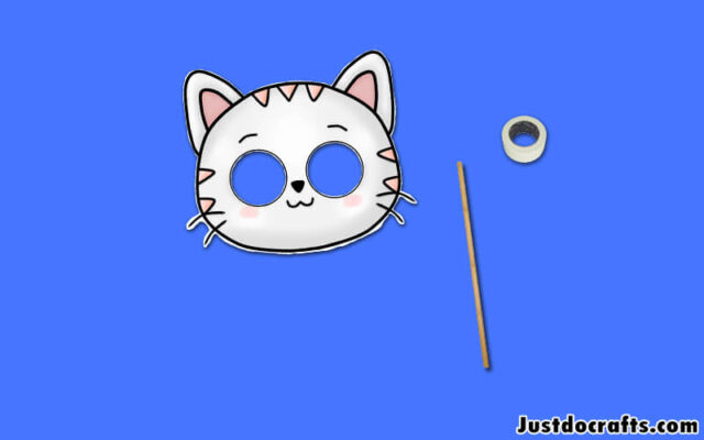 Cat Face Mask for Kids (Free PDF Printable Template) - Just Do Crafts