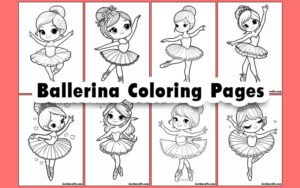 Ballerina Coloring Pages (Free PDF printable) - Just Do Crafts