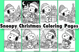 Snoopy Christmas Coloring Pages (Free PDF printable)