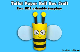 Toilet Paper Roll Bee Craft for kids (Free PDF printable template)