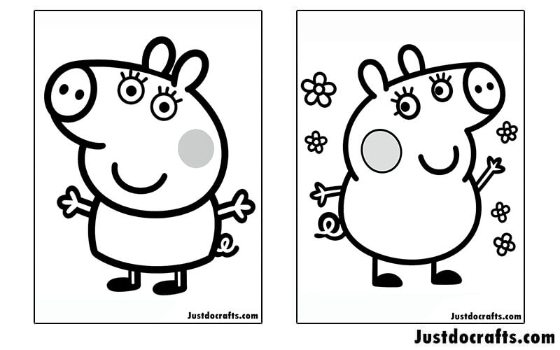 Peppa Pig Coloring Pages (Free PDF printable)