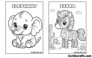 Zoo Animal Coloring Pages (Free PDF printable) - Just Do Crafts