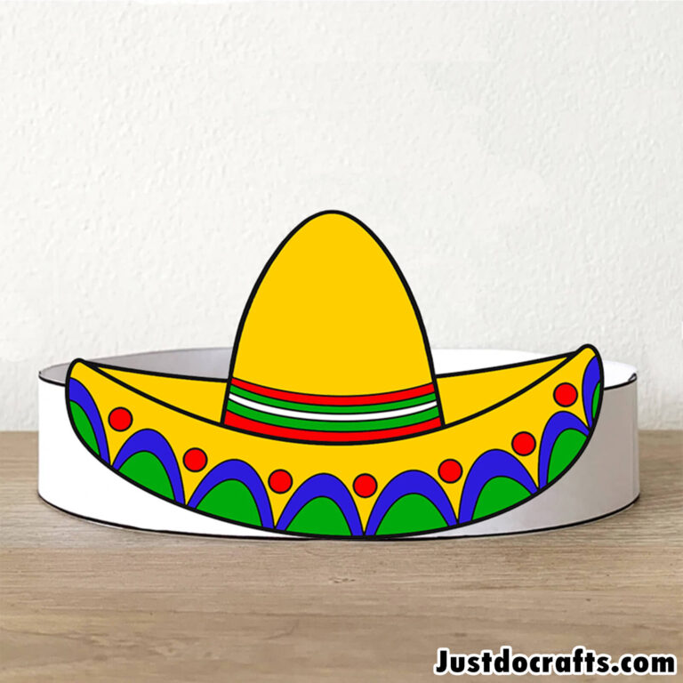 Sombrero Paper Crown (Free PDF printable template) Just Do Crafts