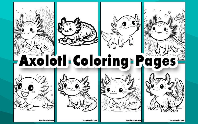 Axolotl Coloring Pages (Free PDF printable)