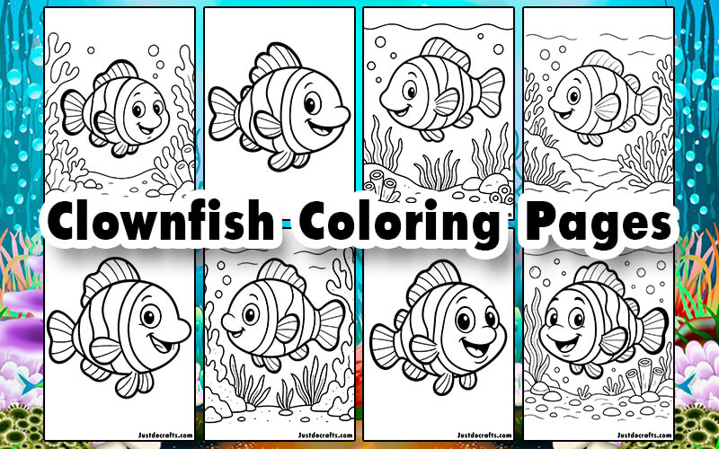 Clownfish Coloring Pages (Free PDF printable) - Just Do Crafts