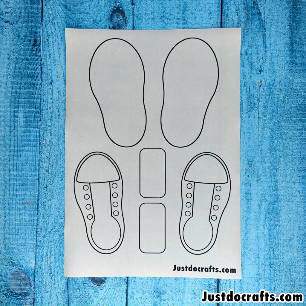 Paper Sneakers Craft with Laces (Free PDF printable template)