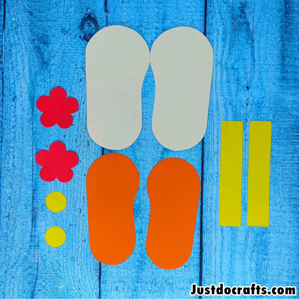 Easy Paper Slippers Craft (Free PDF printable template)