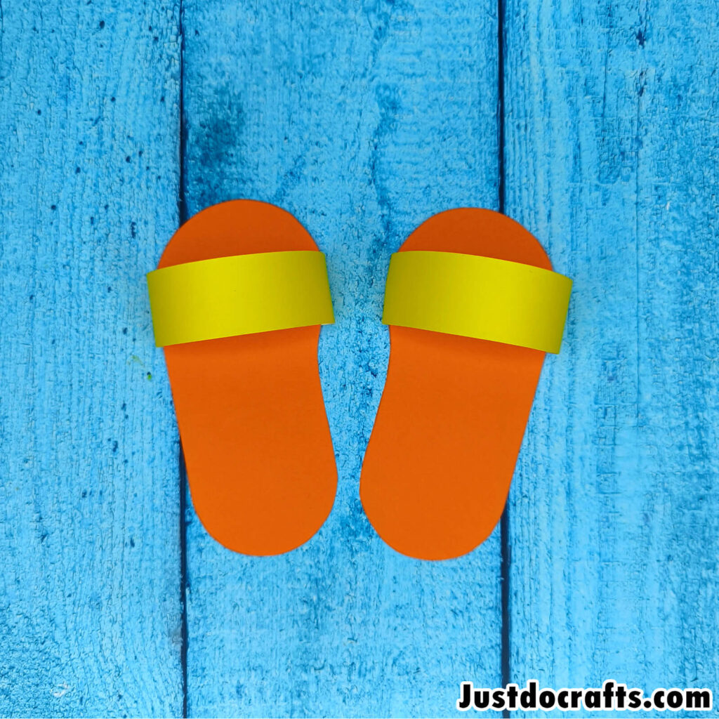 Easy Paper Slippers Craft (Free PDF printable template)