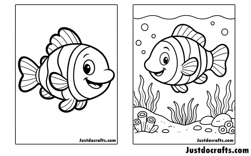 Clownfish Coloring Pages (Free PDF printable)