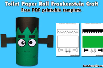 Toilet Paper Roll Frankenstein Craft (Free PDF printable template)