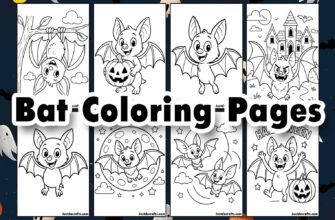 Bat Coloring Pages (Free PDF printable)