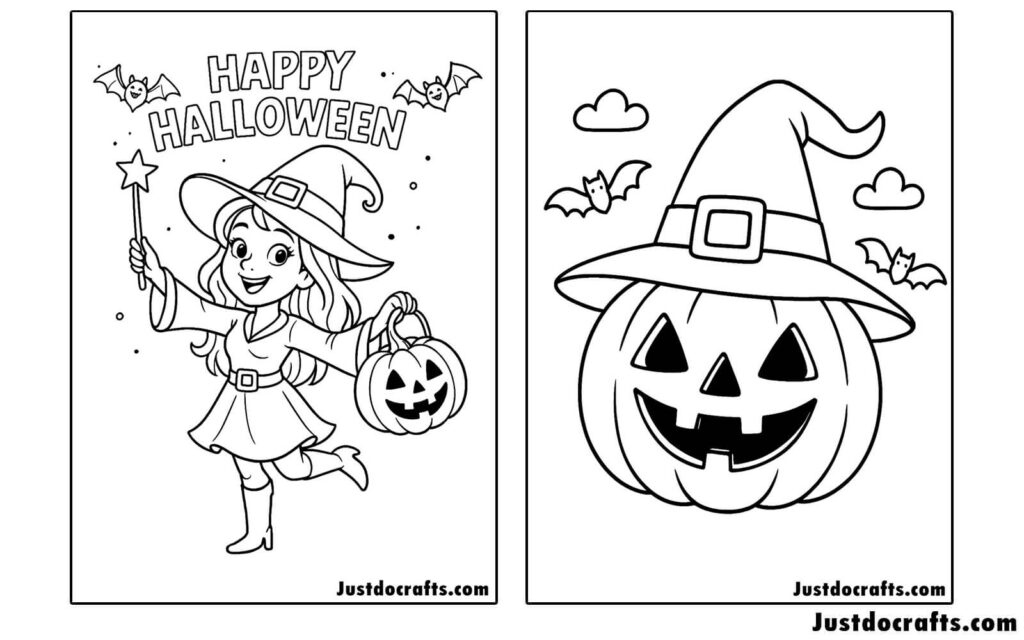 Halloween Coloring Pages (Free PDF printable)