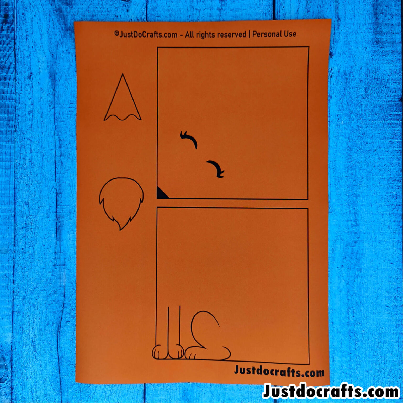 Easy Origami Fox Craft for Kids (Free PDF Printable Template) Just Do
