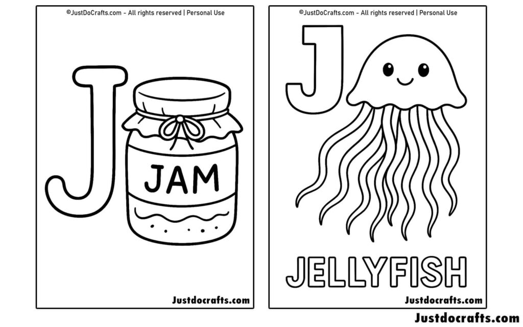 Letter J Coloring Pages (Free PDF Printable)