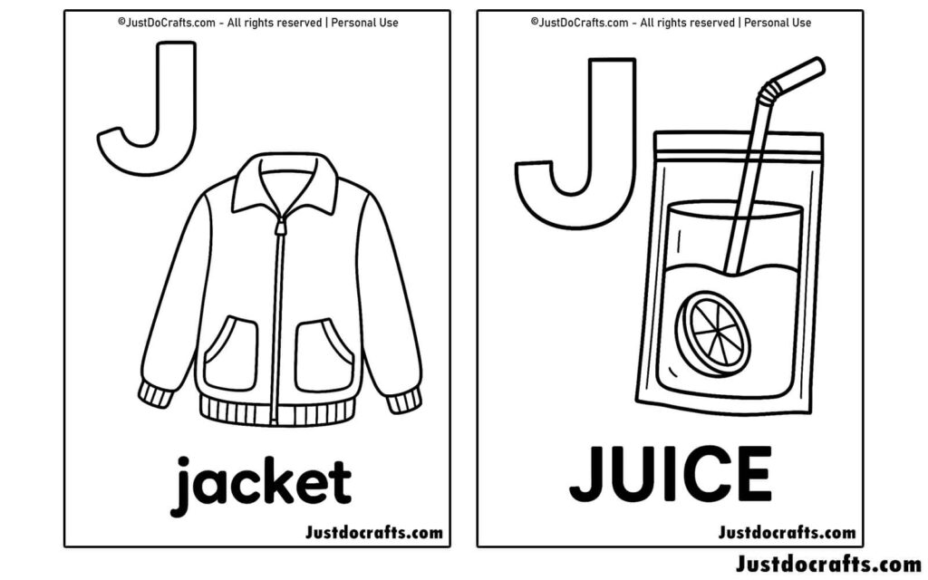 Letter J Coloring Pages (Free PDF Printable)