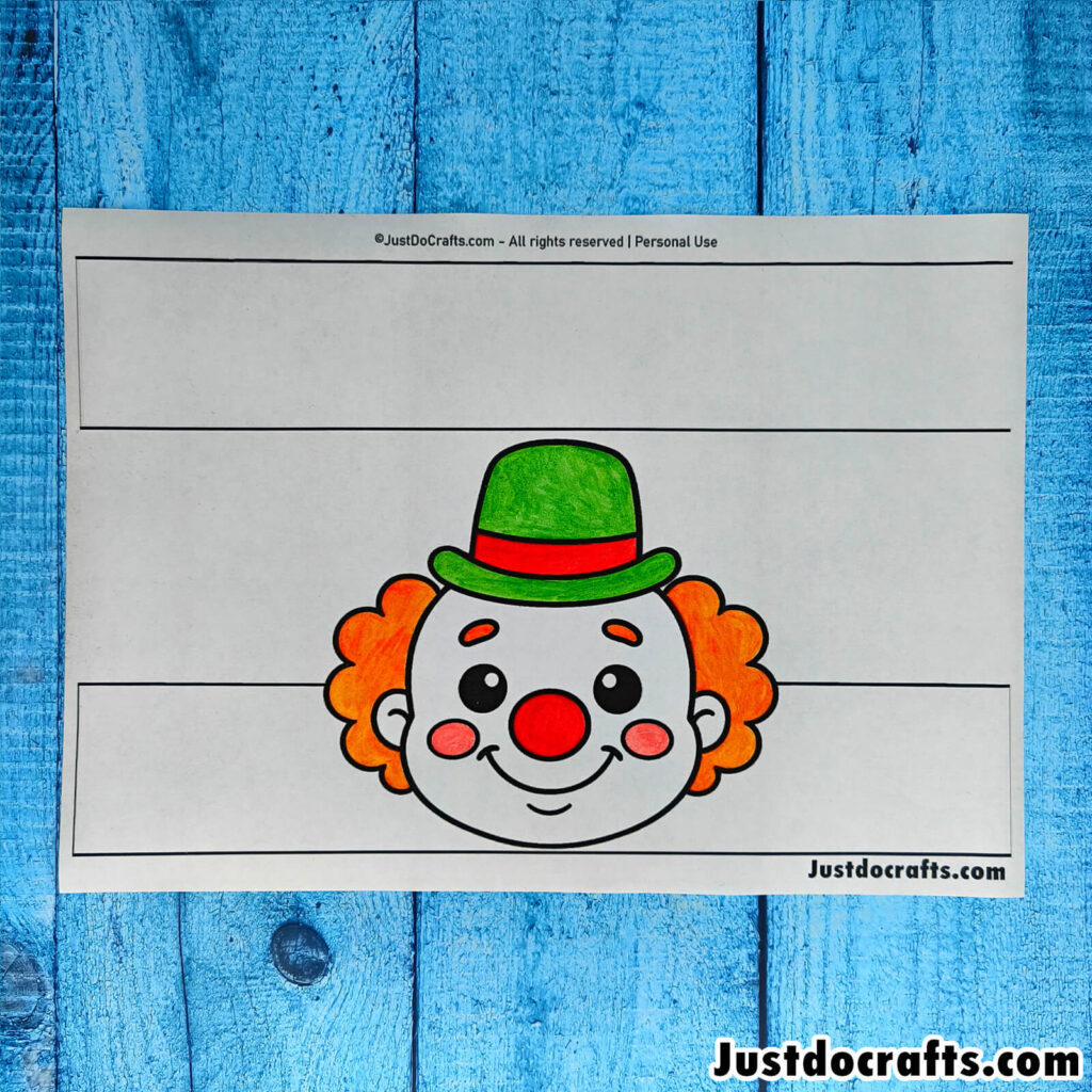 Clown Paper Crown (Free PDF Printable Template)