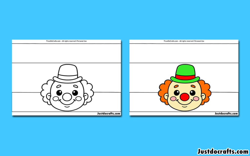 Clown Paper Crown (Free PDF Printable Template)