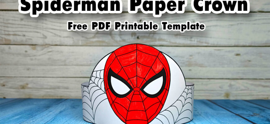Spiderman Paper Crown (Free PDF Printable Template)